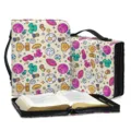 Rosa PU Leder Bibel Hülle Tasche mit süßem Cartoon Sport Muster, tragbare Buch Aufbewahrung - M / Cartoon-Sport-Stil (SJB-039)