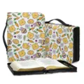 Oster Küken Karotten Muster PU Leder Bibel Cover Tasche mit Tragegriff und Reißverschluss. - M / Osterküken Druck (SJB-044)