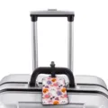 Cute cartoon ghost pattern luggage tag for travel suitcase, durable ID card holder bag label. - S / Halloween Cartoon (XLP-067)