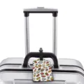 Cute cartoon food pattern luggage tag for travel suitcase, durable ID label holder - S / Cartoon Food (XLP-064)