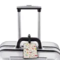 Travel luggage tag with cute fruit pattern, durable suitcase ID label for easy travel identification. - S / Fruit & Vegetable Print (XLP-068)