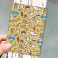 Cute cartoon doodle PU leather passport holder, stylish travel document organizer for women men - Cartoon Doodle Style (HZJ-034) / 1 Piece/Pack