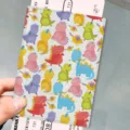 Cute cartoon dinosaur print PU leather passport holder travel document organizer pouch case - Normal Specification / Gray (Cartoon Dinosaur)