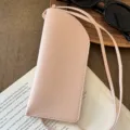 Pink leather glasses case with lanyard stylish neck hanging pouch portable eyewear holder - Eyeglasses Bag (11# Necklace)