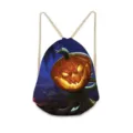 Halloween cartoon bedrukte polyester trekkoord rugzak voor buiten sport en dagelijkse opslag. - Halloween-02