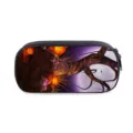 Halloween pencil case large capacity stationery bag with spooky pumpkin tree pattern detail - Halloween-8