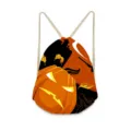 Halloween cartoon print polyester trekkoord rugzak outdoor opbergtas variant stijl - Halloween-01