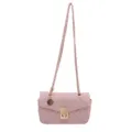 Rosa gesteppte Umhängetasche mit goldener Kette, stilvolle Damenhandtasche für Alltag. - Rosa