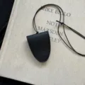 Black leather triangle glasses case necklace retro sweater chain vintage necklace jewelry - Eyeglasses Clip (20# Necklace)