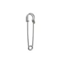 Silver stainless steel thick safety pin, durable DIY jewelry and clothing accessory item. - 30mm / Silver