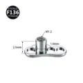 Titanium F136 dermal anchor piercing base top replacement body jewelry accessory 1.2mm thread - 1.2*3mm M1.2 Thread / Silver Dermal Anchor Base