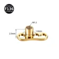 F136 Titanium Dermal Anchor Top 1.2mm Thread Microdermal Body Piercing Jewelry Component - 1.2*3mm M1.2 Thread / Gold Dermal Anchor Base