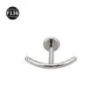 Titanium F136 Internal Thread Anchor Labret Stud Body Piercing Jewelry Cute Smile - Bar 1.2*6mm Thread M0.9 / Smiley Face Silver