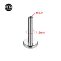 F136 Titan Labret Piercing Stab 1.2mm M0.9 Gewinde Innengewinde Körperschmuck Zubehör - 1.2 Titanlegierungsbasis (Nur Stecker) / 0.9x3mm Gewinde M0.9 / Titan