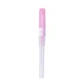 Sterilized disposable body piercing needle with pink catheter tube, 20G medical grade tool. - 20G (0.8mm)