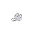 High quality stainless steel clear crystal flower microdermal anchor top jewelry. - 1.6x2.5x5mm / White