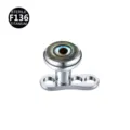 F136 Titanium 4mm Dermal Anchor Top Eyeball Design Variant Body Piercing Jewelry Part - 1.6x2.5x4mm / Thread M1.2 / Eye