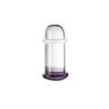 Glas Ohr Piercing Stecker Dehner Pilz Form transparent lila Koerperschmuck Zubehoer - 1.6mm / Lila