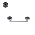 F136 titanium surface piercing barbell detail with 4mm dark stone ends for body jewelry. - 1.6*10*4mm Thread M1.2 / Black Star