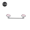 Titanium Surface Piercing Bar with Pink Stone, 1.6mm Bar and 4mm Ends for Body Piercing - 1.6*10*4mm Thread M1.2 / Pink
