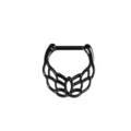 Anneau de septum floral en acier inoxydable noir bijoux de piercing variante option. - 1.2*8mm / N° 1 noir