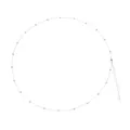 Minimalist silver bead chain necklace, delicate satellite chain with extension for women. - Beaded Fine Chain Style / Polished Beaded Chain Style
