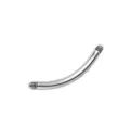 Titan Gebogene Hantel Piercing Schmuck für Augenbraue Zunge Nippel Ring Zubehör - 1.2x6mm / Silber