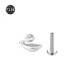 Titanium labret piercing stud featuring an elegant swan top with a sparkling cubic zirconia stone. - Bar 1.2*6mm Thread M0.9 / Slim Swan Silver