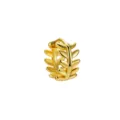 Golden leaf huggie hoop earrings, delicate cartilage piercing jewelry for women fashion. - Leaf Shape (HS292) / 0.8x8mm / Gold