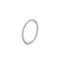 Roestvrij staal neusring lichaam piercing sieraden detail, eenvoudige glanzende open hoepel. - 0.8x6mm / Zilver
