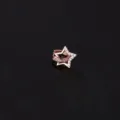 Rose Gold Star Cartilage Earring CZ Zirconia Stainless Steel Piercing Hoop Jewelry Gift - Pentagram Zirconia Shape (HS292) / 0.8x8mm / Rose Gold