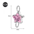 F136 Titanium Star Piercing Jewelry Charm Pink CZ Body Piercing Accessory 9x4mm New - Star Style (M2628) / 9x4mm / Five-Pointed Star Silver Pink