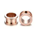 Edelstahl Ohr Dehner Tunnel Roségold Schraubverschluss Piercing Schmuck Piercing - Einzelpackung (M551) / 2.0mm / Roségold