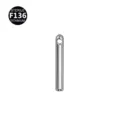 Premium F136 titanium body piercing labret post replacement part, sterile and safe for daily wear. - Side Straight Post / 1.2x6mm M0.9 / Silver