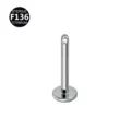F136 titanium labret post flat back piercing jewelry sterile body piercing base. - Side Flat Base Post / 1.2x6mm M0.9 / Silver