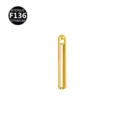 F136 titanium lip piercing post flat back base body jewelry accessory for helix ear stud style - Side Straight Post / 1.2x6mm M0.9 / Gold