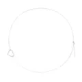 Chaîne de corps argentée avec pendentif cœur minimaliste, bijoux de taille de plage d'été. - Cœur évidé couleur argent