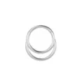 Edelstahl Mehrfach Reif Septum Ring Knorpel Ohrring Koerper Piercing Schmuck Silber - 1.2*6mm / Ineinandergreifende Ringe Silber
