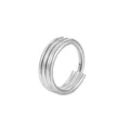 Edelstahl Dreifach Reif Piercing Ring Nase Septum Knorpel Korperschmuck Variante. - 1.2*8mm / Dreischichtiger Ring Silberfarben