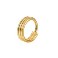 Goldener Edelstahl Mehrrillen Scharnier Segmentring Knorpel Piercing Septum Schmuck. - 1.2*8mm / Dreischichtiger Ring Goldfarben