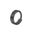 Schwarzer Edelstahl Dreifach Ring Knorpel Piercing Schmuck, moderner Multi Reifen Körperpiercing. - 1.2*8mm / Dreischichtige schwarze Ringe
