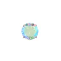 Iridescent crystal dermal anchor replacement top, 4-prong set sparkling titanium steel stud. - 1.2 Thread with 4mm Rhinestone / AB Zirconia