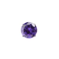 Titanium steel round purple zirconia labret piercing replacement top cartilage stud jewelry - 1.2 Thread with 4mm Rhinestone / Purple Zirconia
