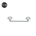 F136 Titanium Surface Barbell Dermal Anchor Body Piercing Jewelry with Clear Gems. - Silver White / 1.6*10*5mm Thread M1.2
