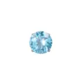 Light Blue Zircon Dermal Anchor Replacement Head 4-Prong Round Piercing Jewelry Top Item - 1.2 Thread with 4mm Rhinestone / Sea Blue Zirconia