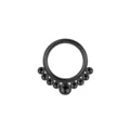 Schwarzer Edelstahl Segmentring Nasenring Septum Clicker Piercing Schmuck online kaufen. - 9 Kugeln / 1.2*8mm / Schwarz