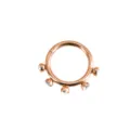 Roségoldener Edelstahl Knorpel Piercing Ring mit fünf glänzenden klaren Kristallen für den Alltag. - Strass Glocke Stil / 1.2*6mm / Roségold