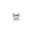 Heart zirconia piercing body jewelry stud accessory, 5A cubic zirconia crystal, sparkling. - Pendant Only / 0.9x3mm / White [Top Only]