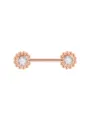 Stainless steel sunflower crystal nipple ring body piercing jewelry for women new. - 1.6x14mm Bar / No.4 Rose Gold