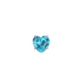 Blue heart cubic zirconia piercing jewelry accessory stud replacement top part 1 piece. - Head Only / 0.9x3mm / Aqua Blue [Head Only]